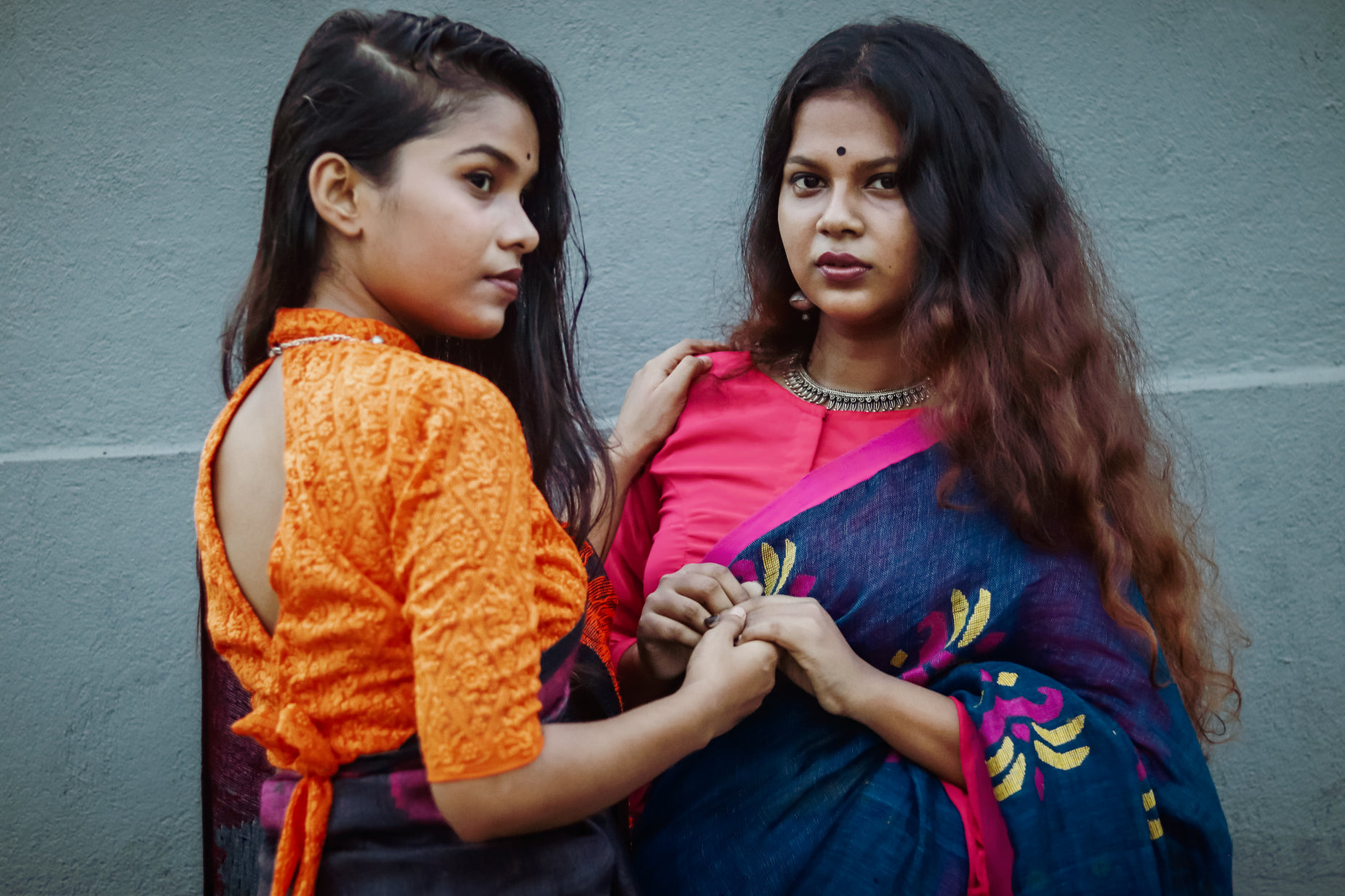 two women standing next to each other