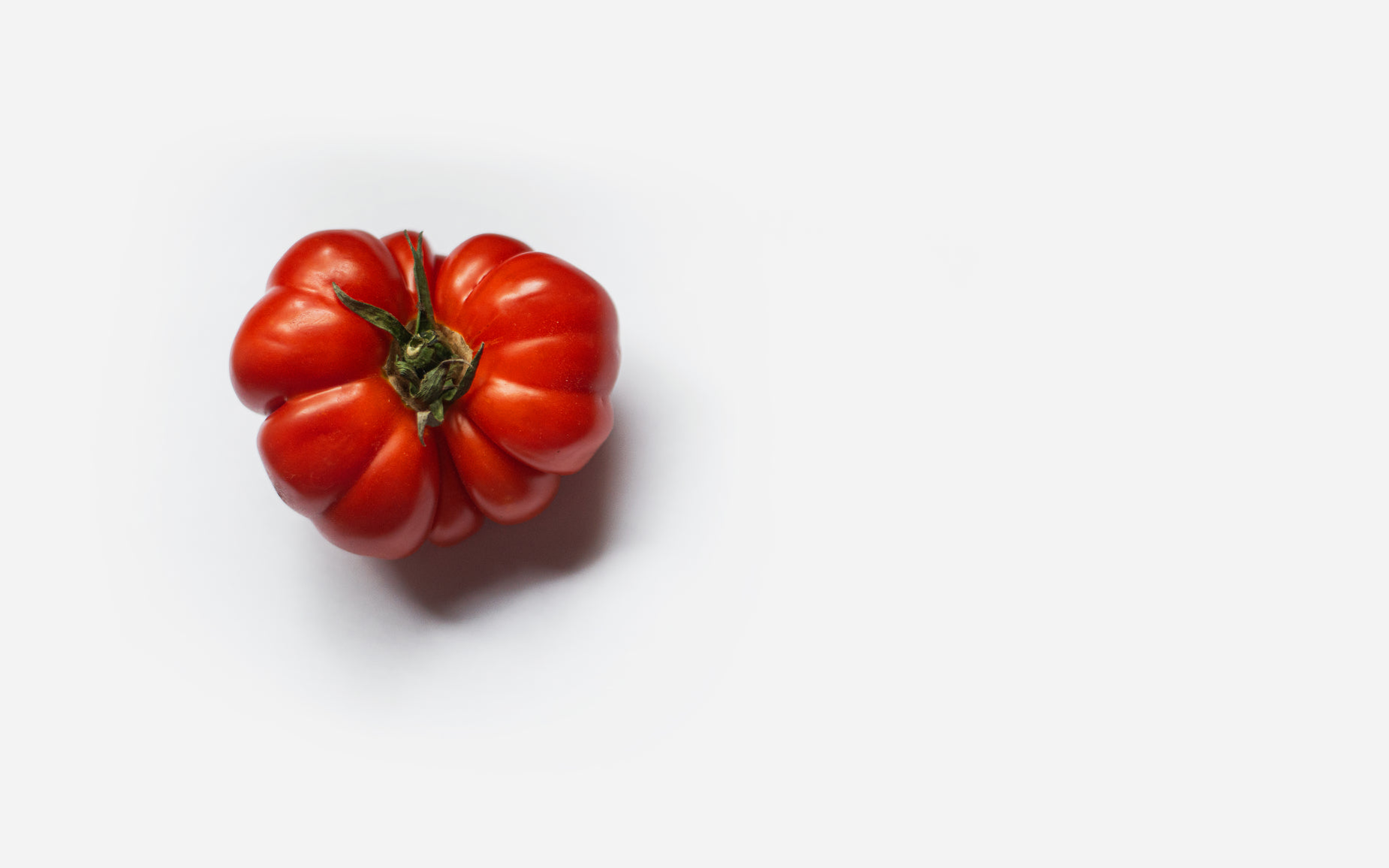 two slices of tomatoes sit on top of each other