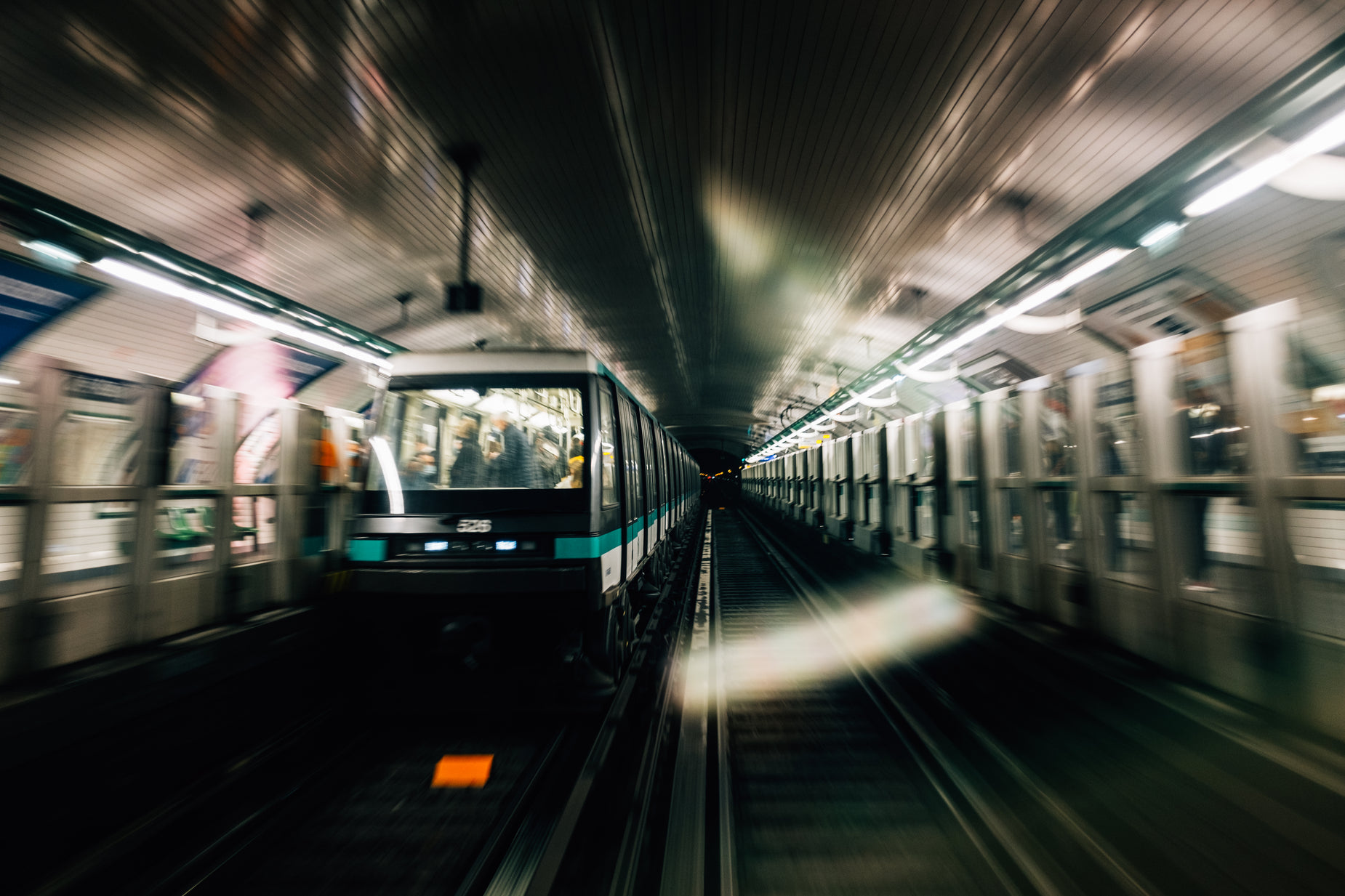 an abstract pograph of a train moving in motion