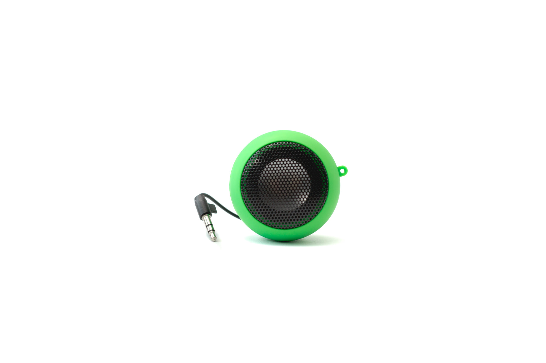 this is a picture of a green speaker