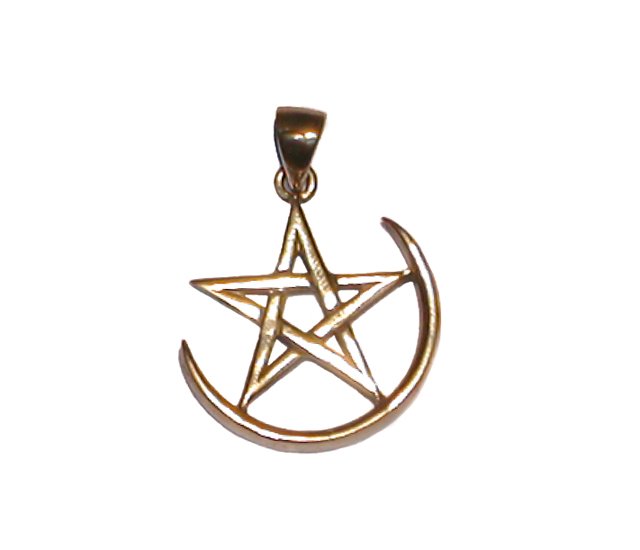 a star and crescent in the shape of a pentagramion on a white background