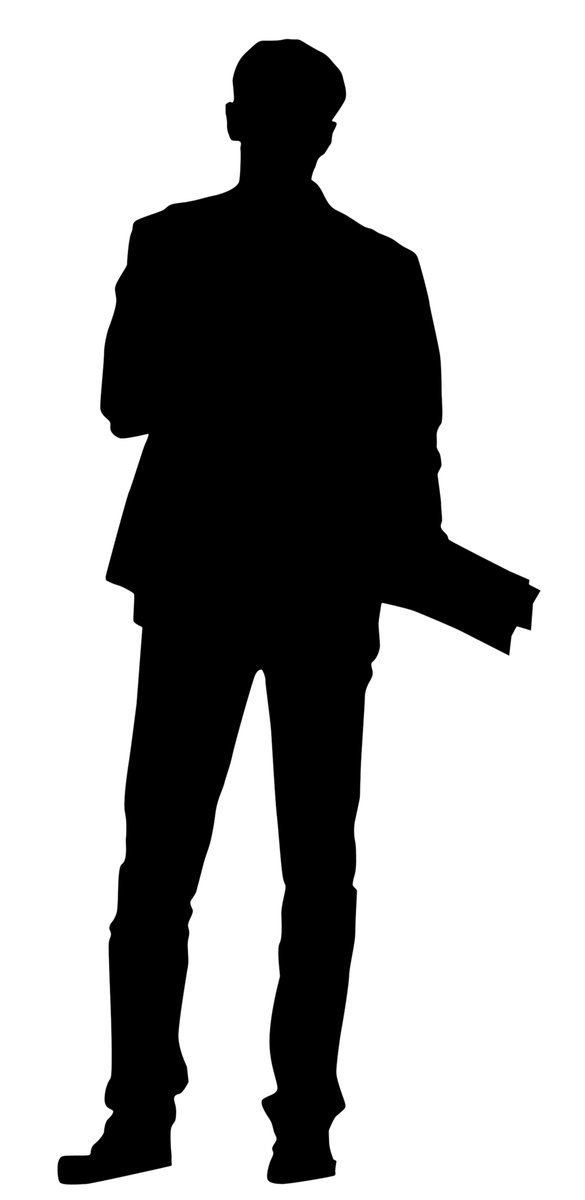 silhouette of a man holding a rifle and looking down at it