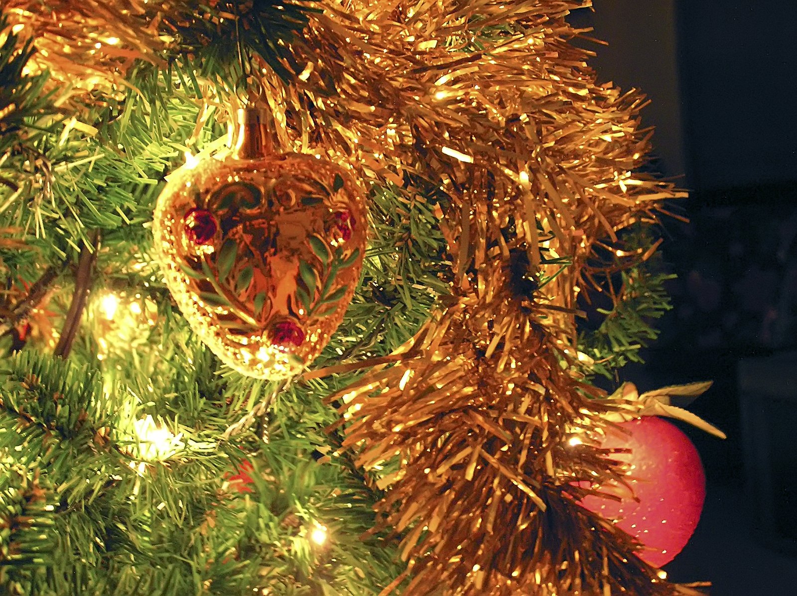 a decorated christmas tree with some ornaments