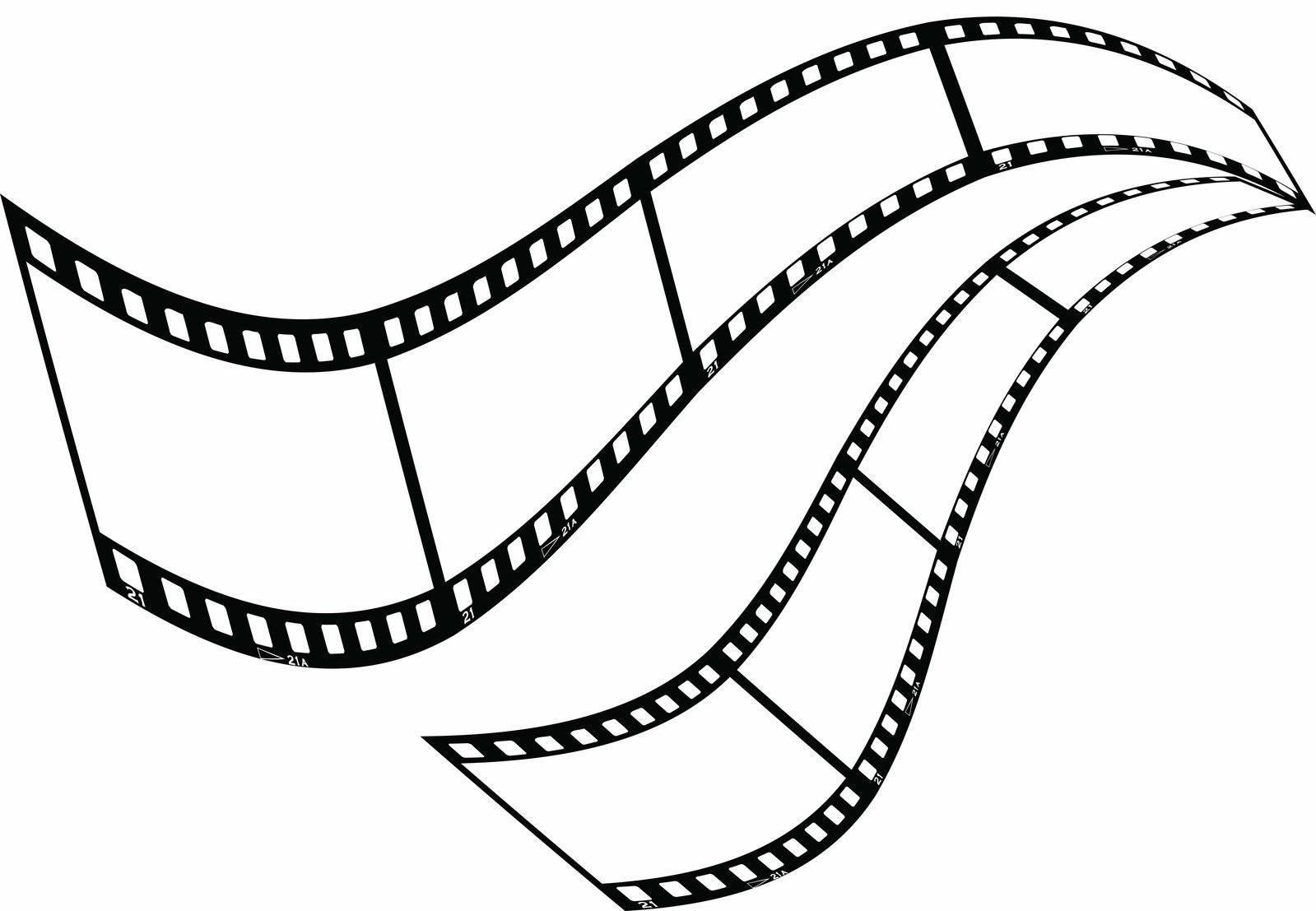 an outline of a movie reel