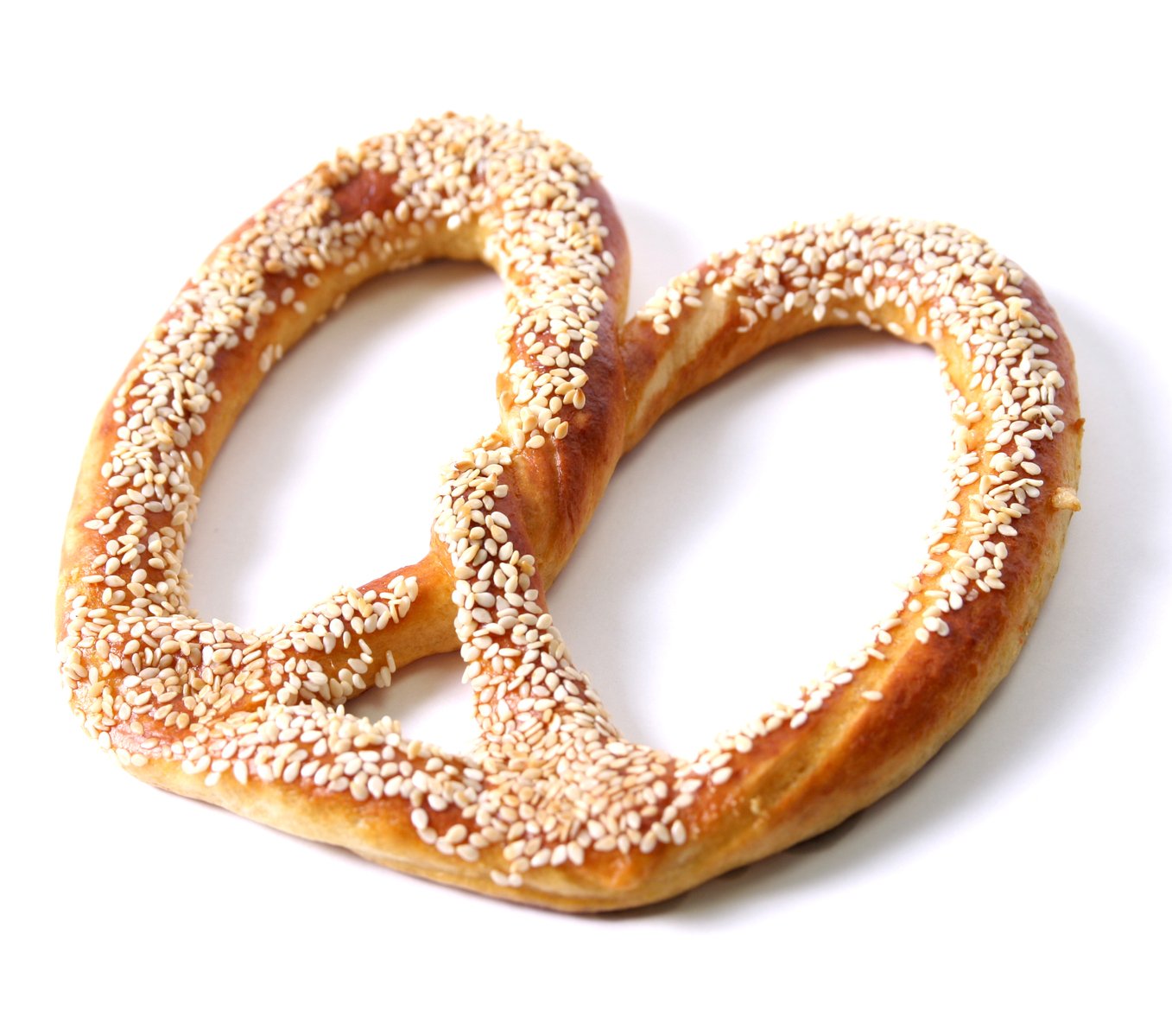 an image of two pretzels that are eating soing