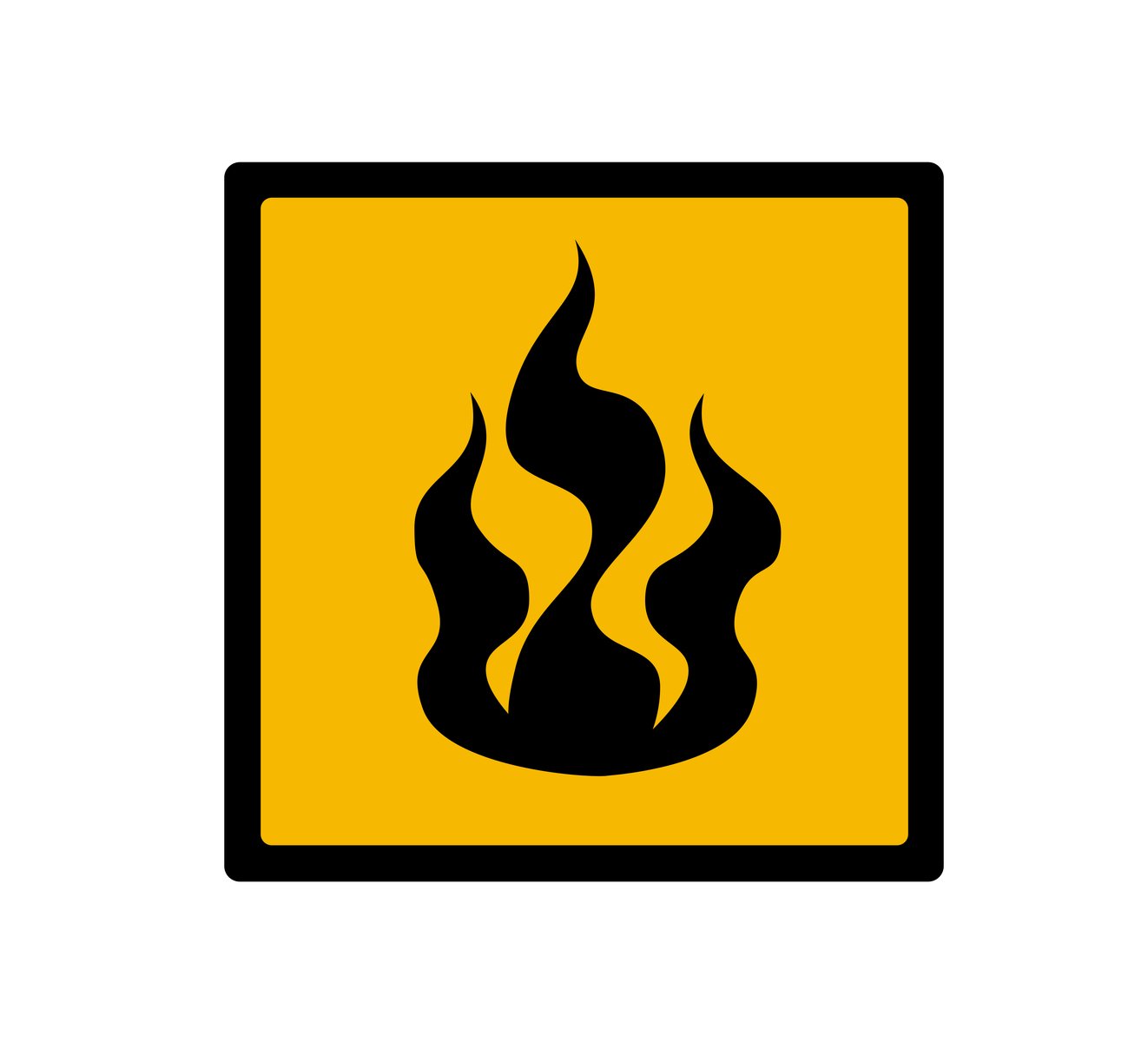 fire symbol, icon on white background