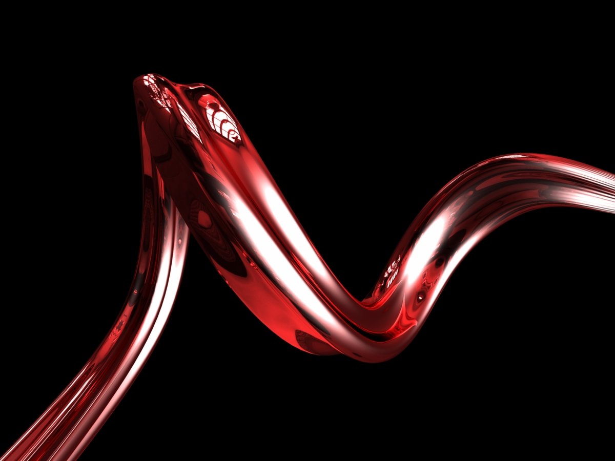 a glass tube with some waves going around it