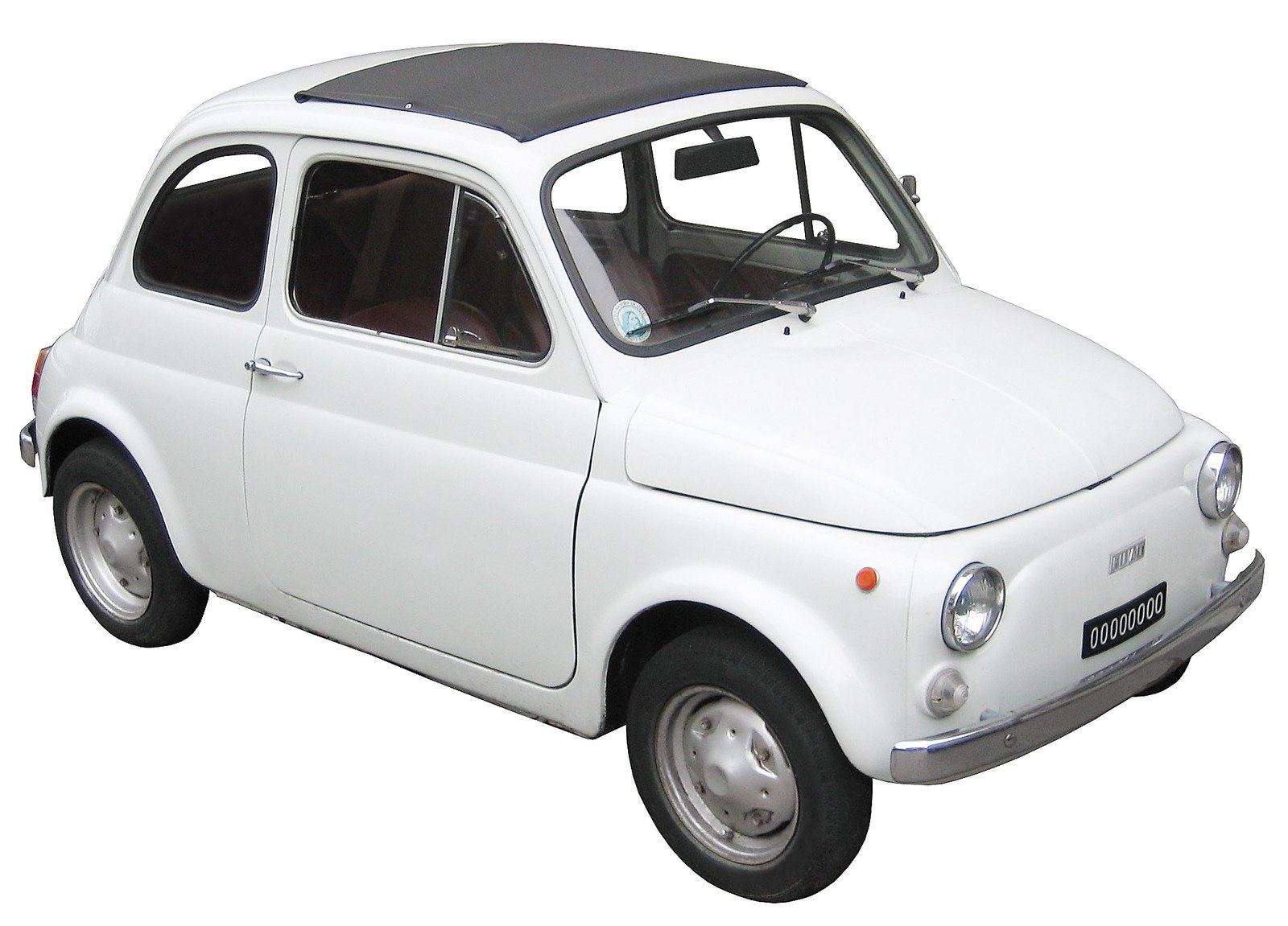 an old white car on a white background