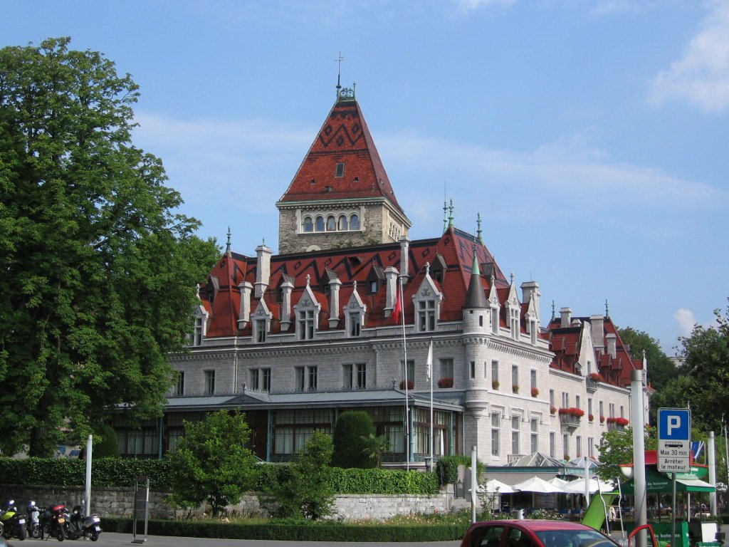 a large brick building with a clock tower