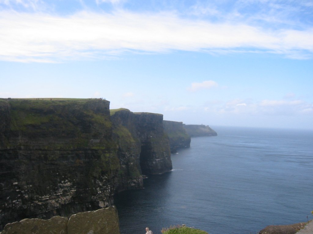 a person standing at the edge of a cliff