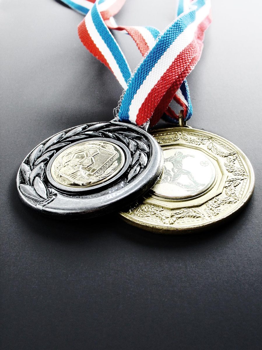 a medals medal with a ribbon around it
