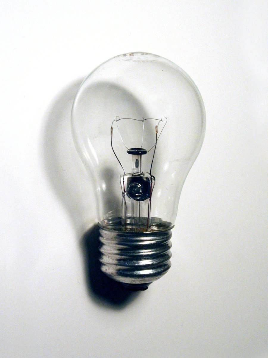 an electric lightbulb on a white background