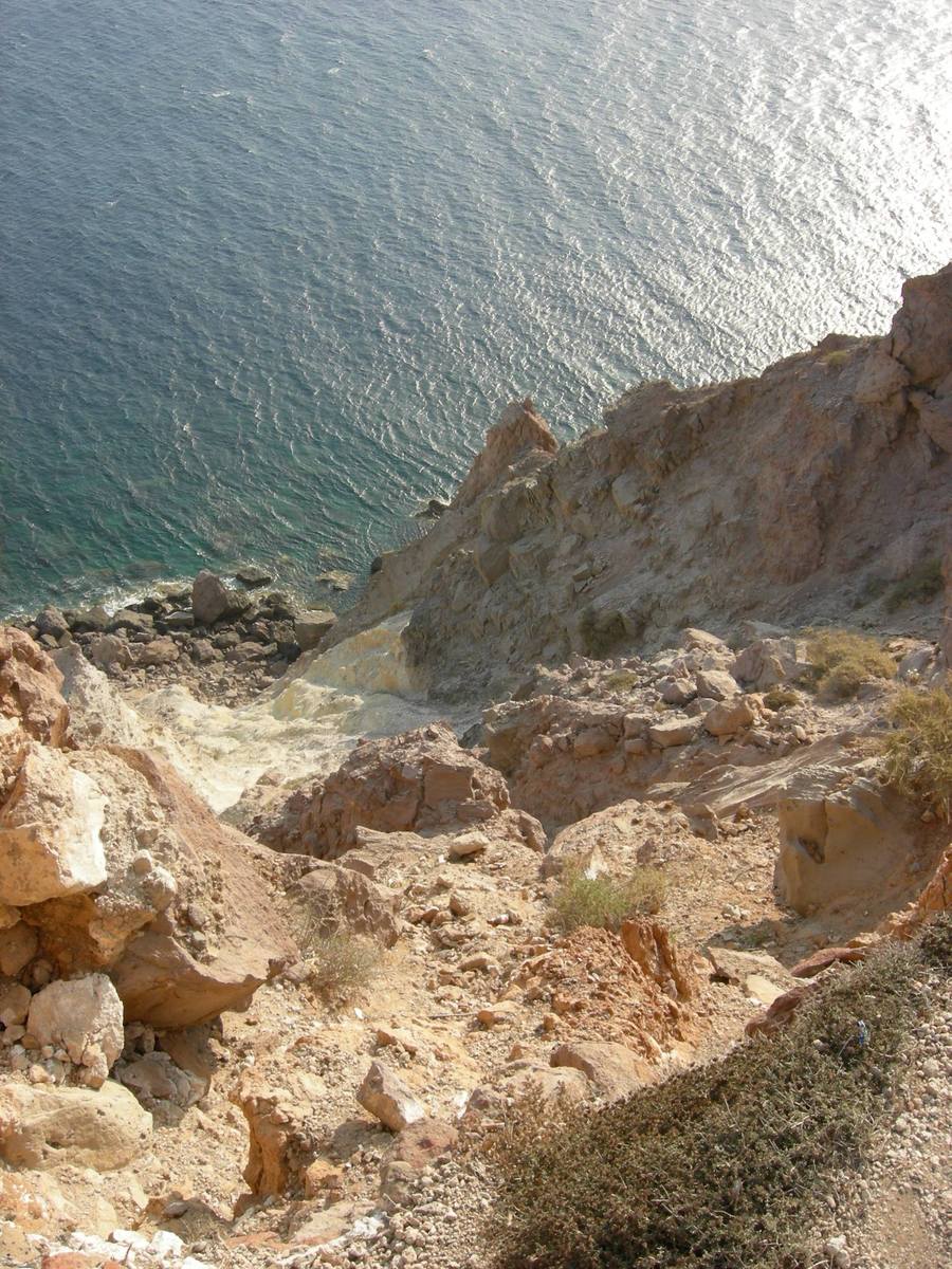 a view from above of a rocky coastline
