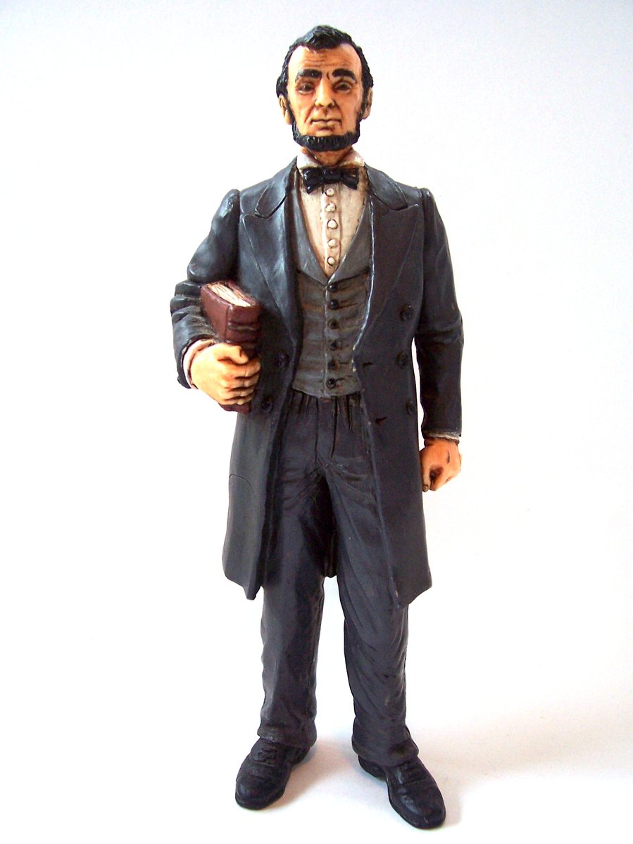 a statue of aham lincoln is shown on a white background