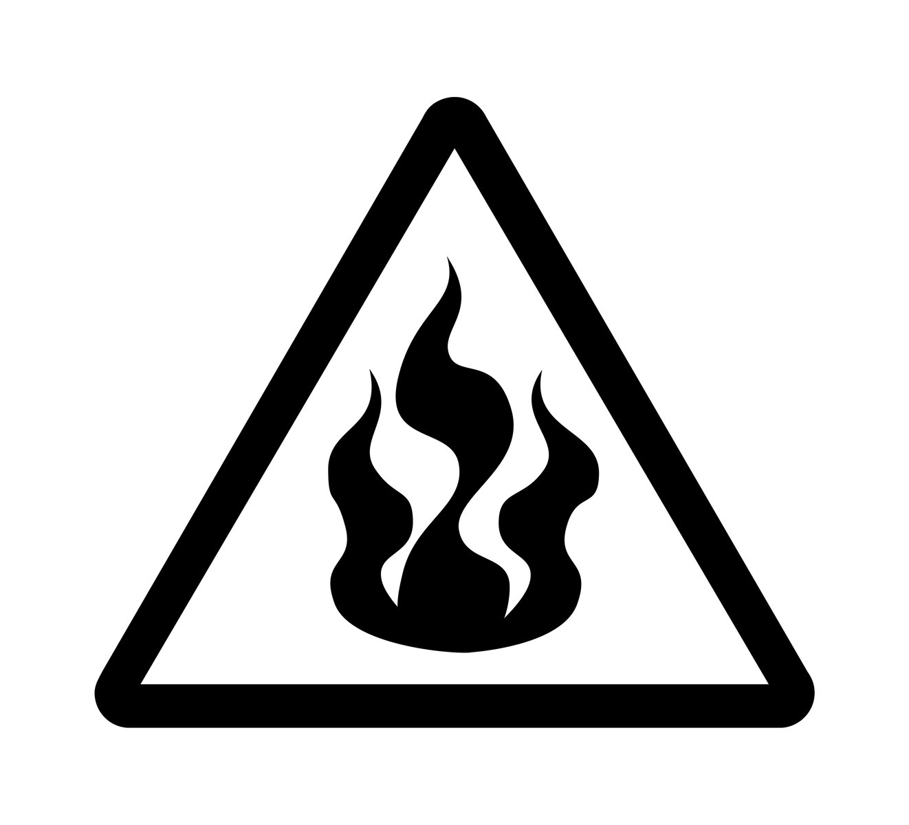 a fire sign with flames on it