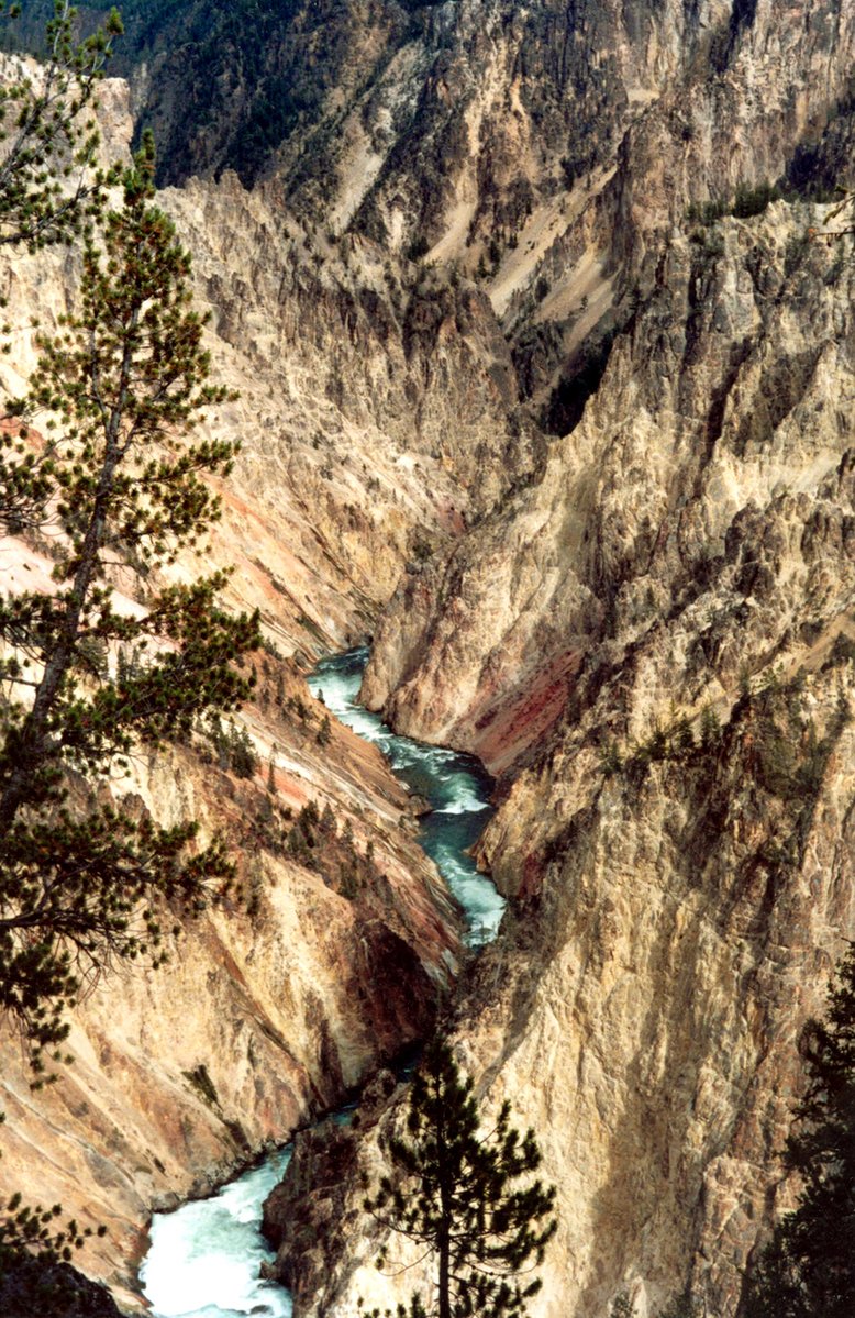 the view of a large canyon with the water in it