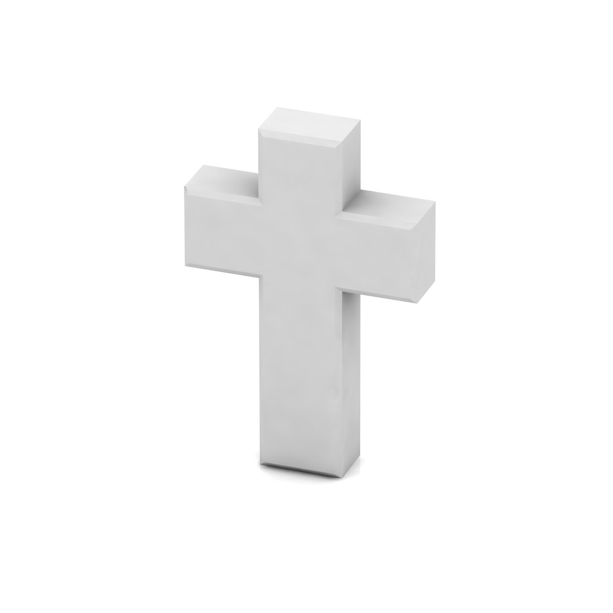 a white cross on a white background