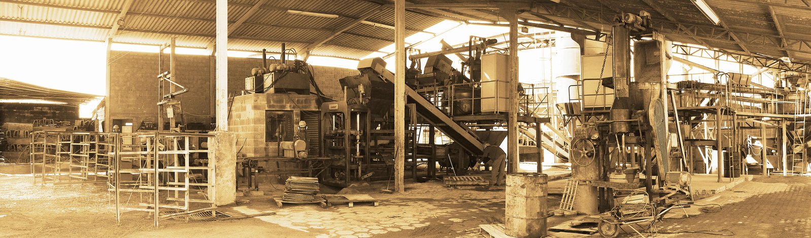 old timey picture of machinery inside building