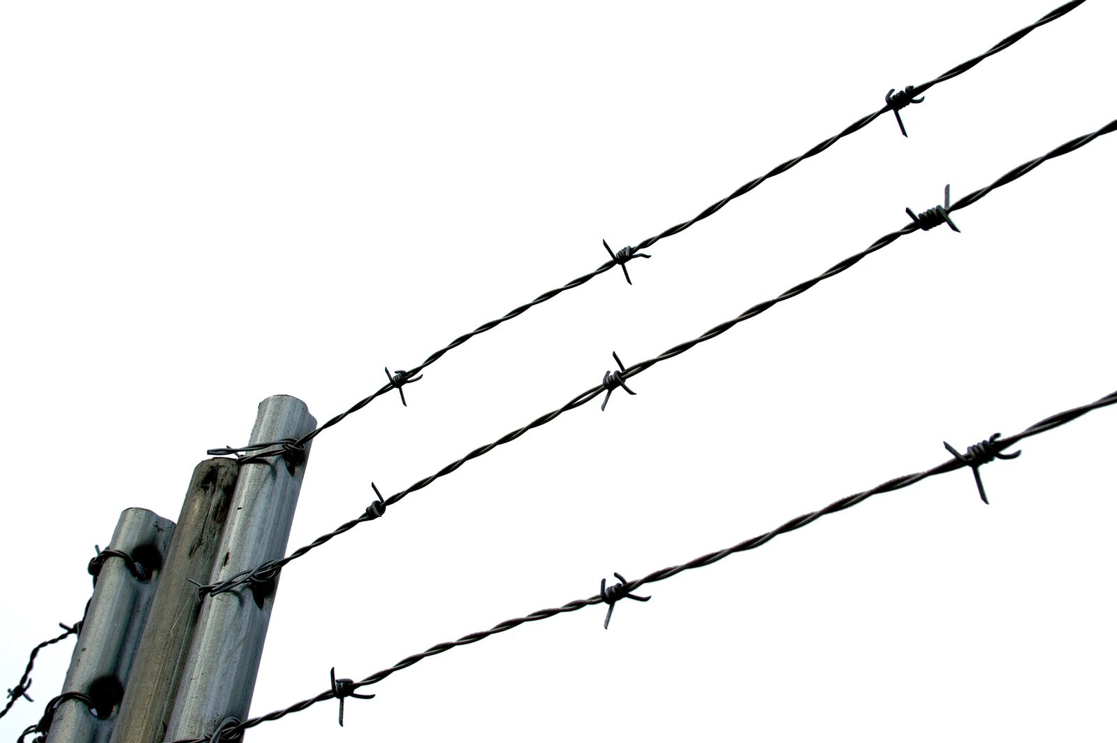 a high voltage razor wire with some wires