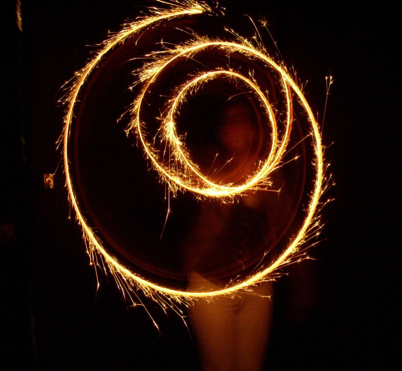 this is a firework with circles going across