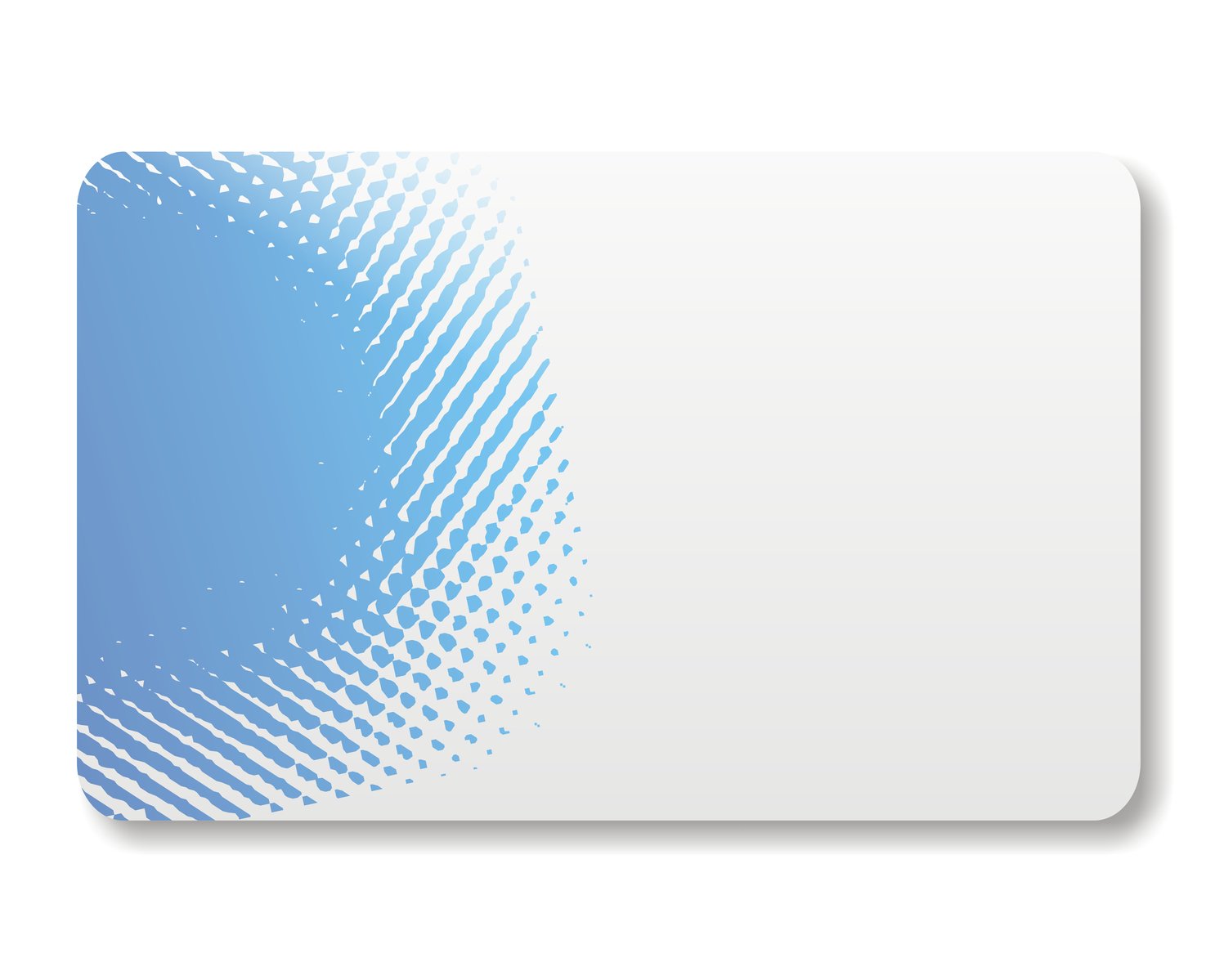 a white and blue logo mouse pad with a pattern on the side