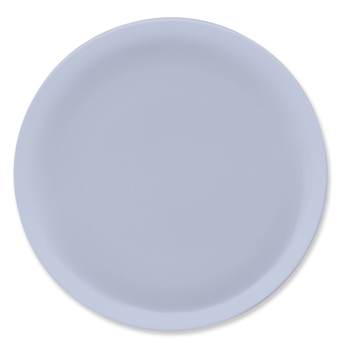 a white plastic plate with an oval rim