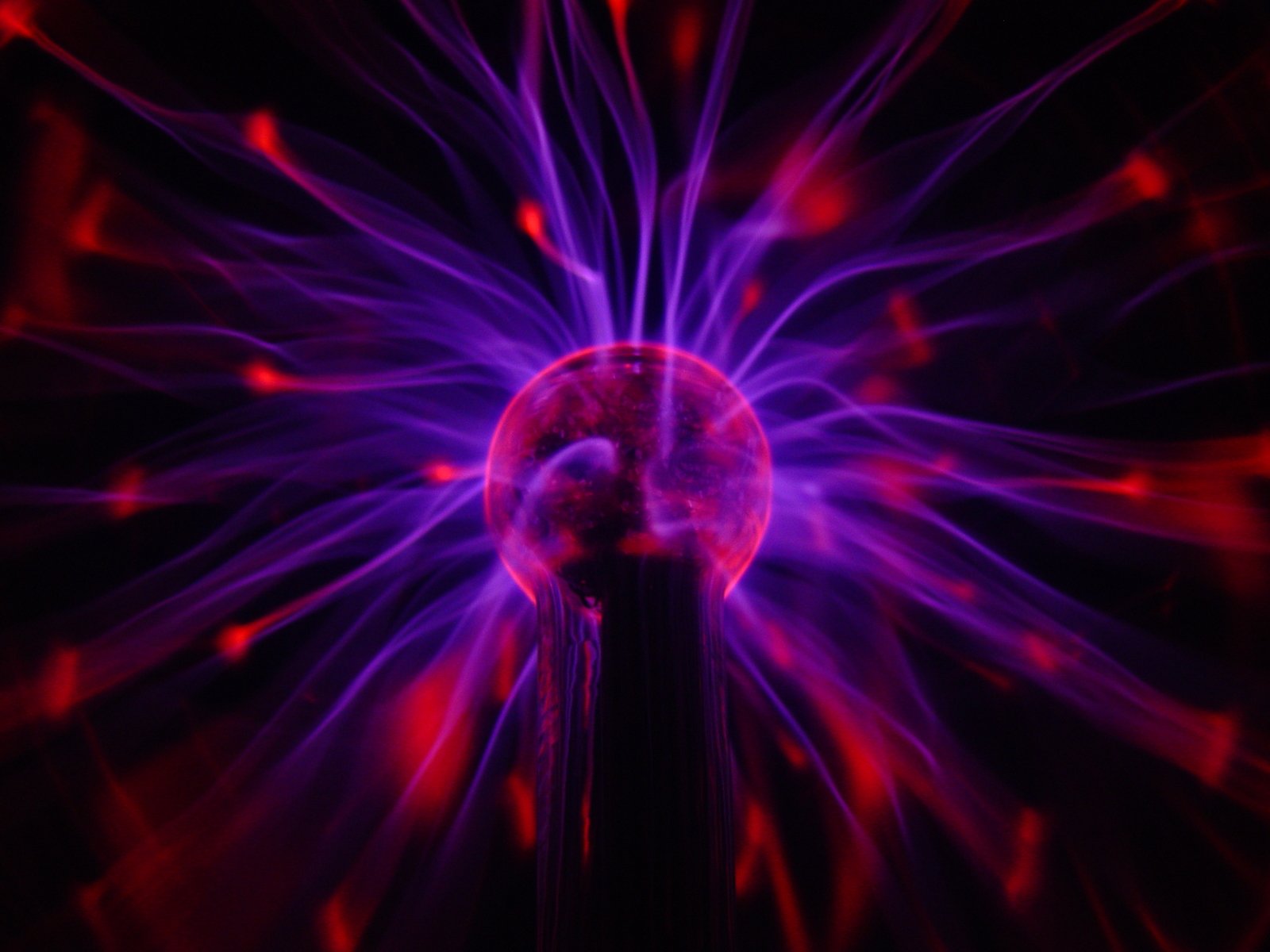 purple and red fractal shapes glowing in the dark