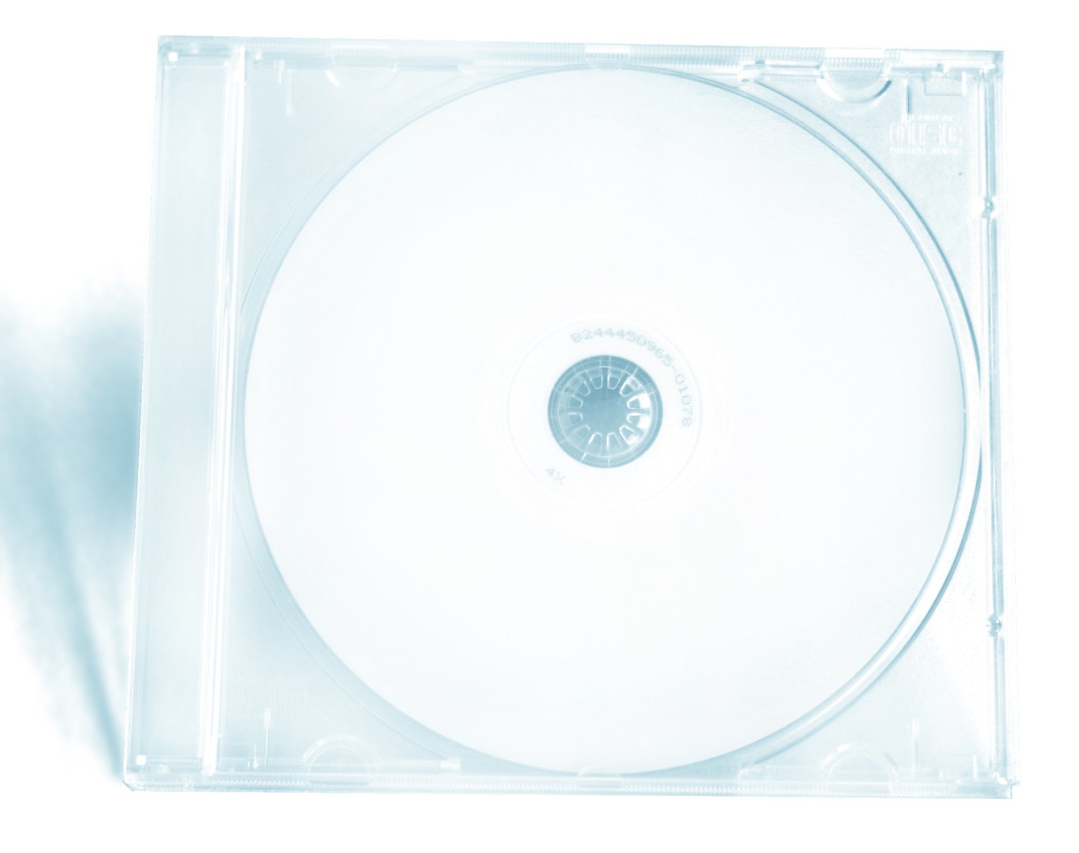 a single clear plastic disc holder with a single white disc