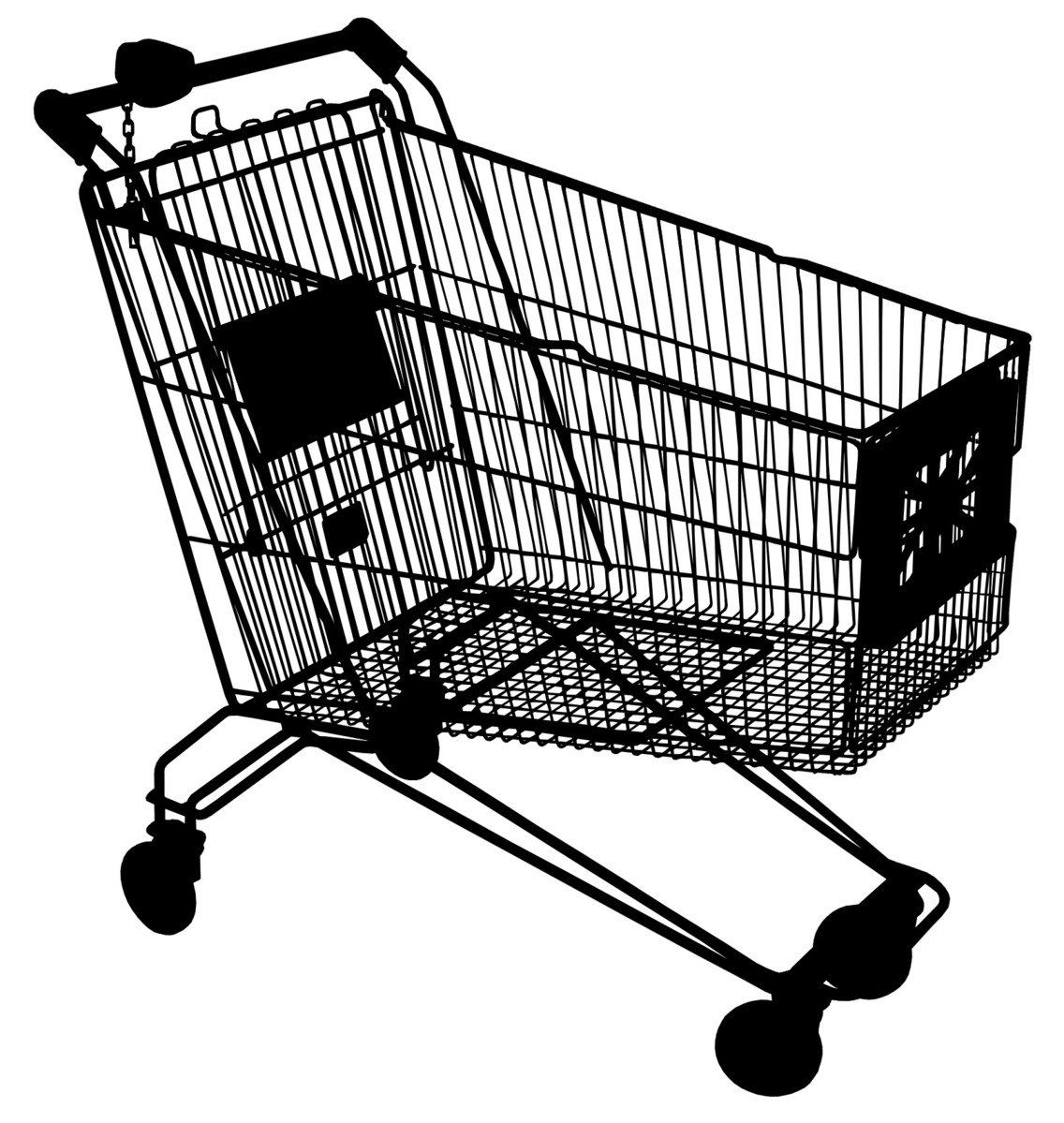 a small wire shopping cart with wheels