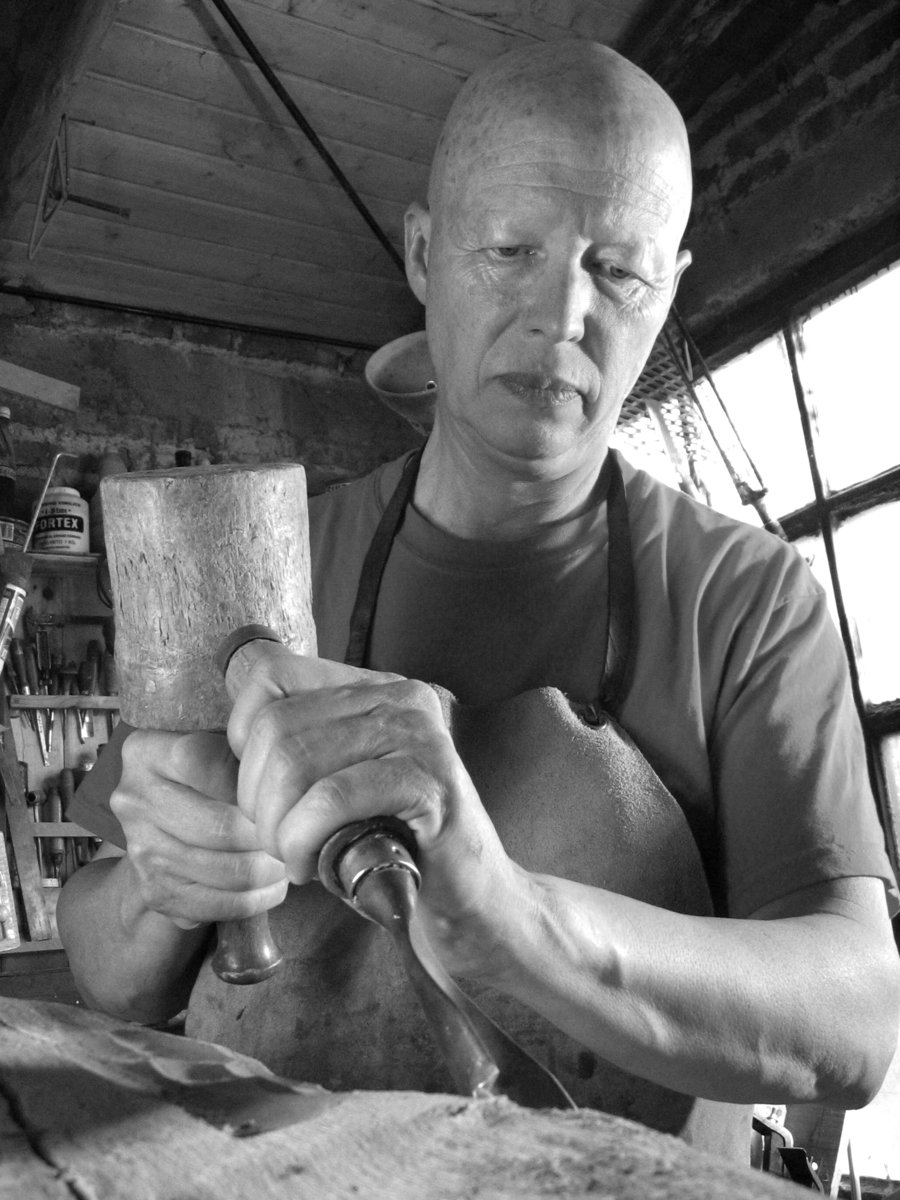 a person in the process of working soing with a tool