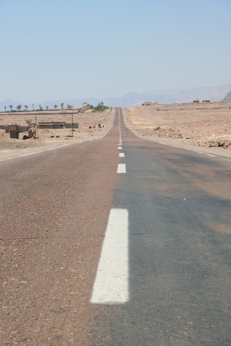 this is an empty road in the middle of nowhere