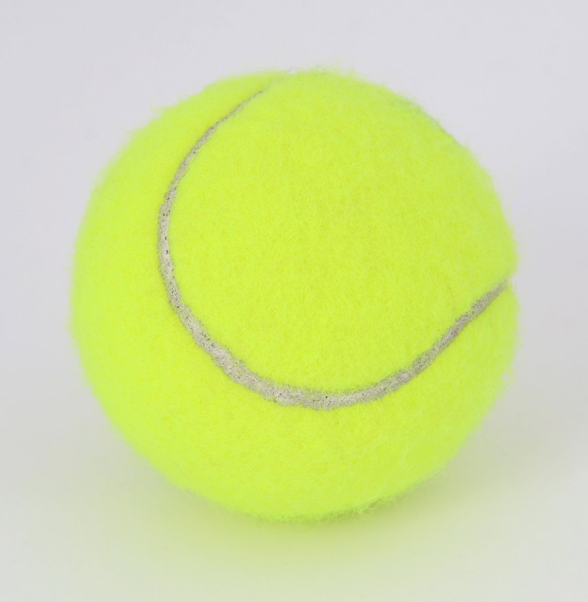 a tennis ball with white glitter on top