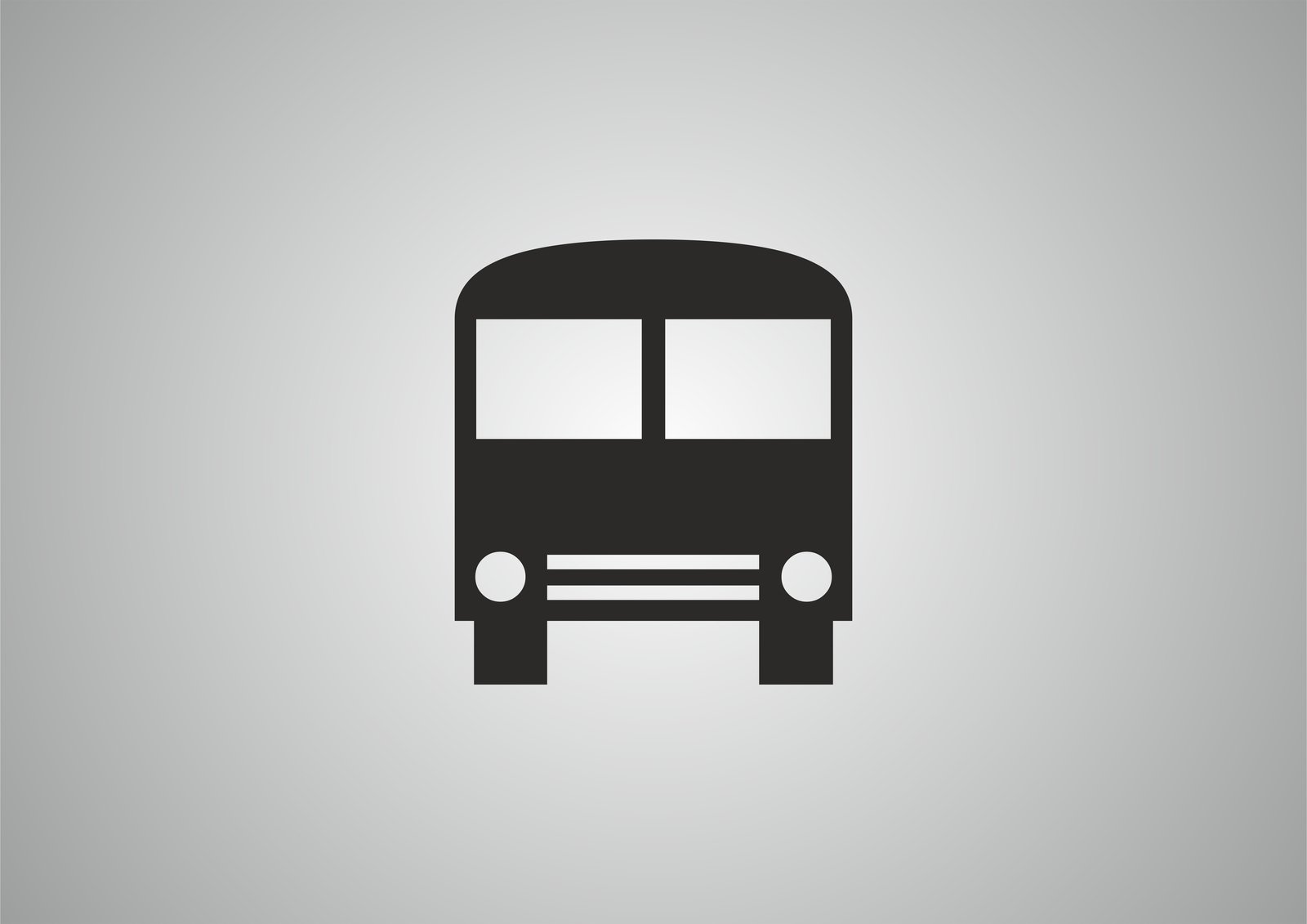a bus icon in flat design style