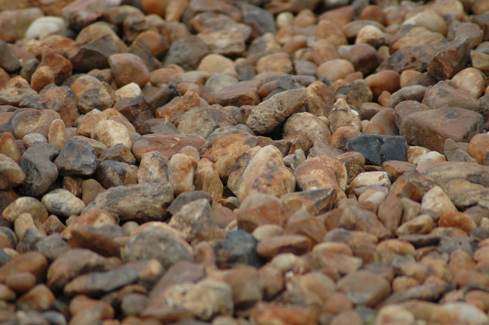 a large group of rocks with one rock in the middle