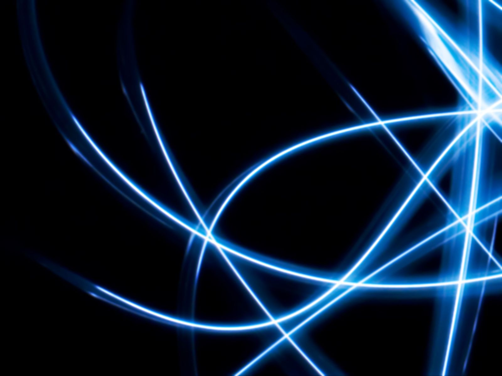 abstract lines in motion with bright blue light