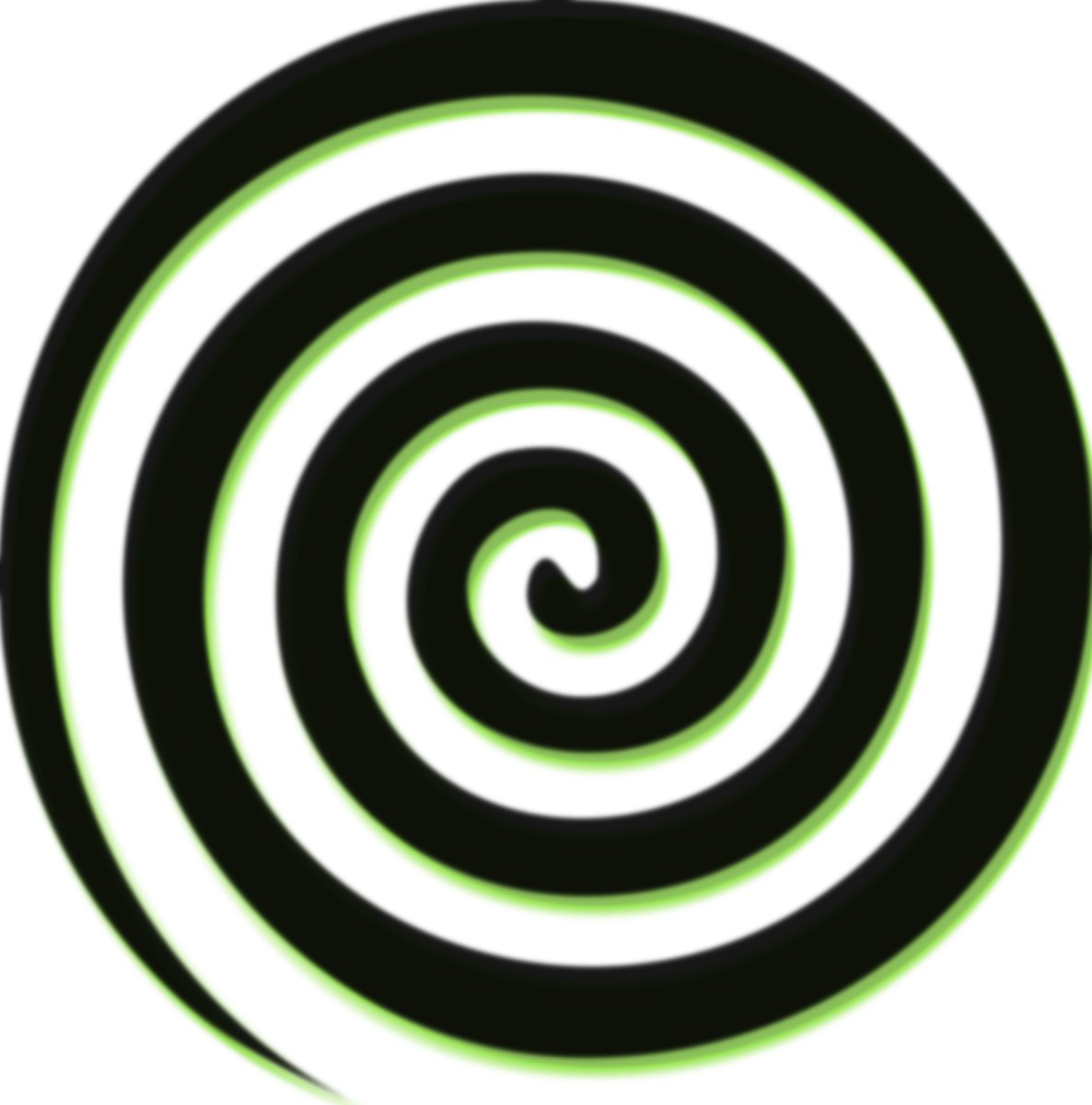 some sort of black and white swirl with green highlights