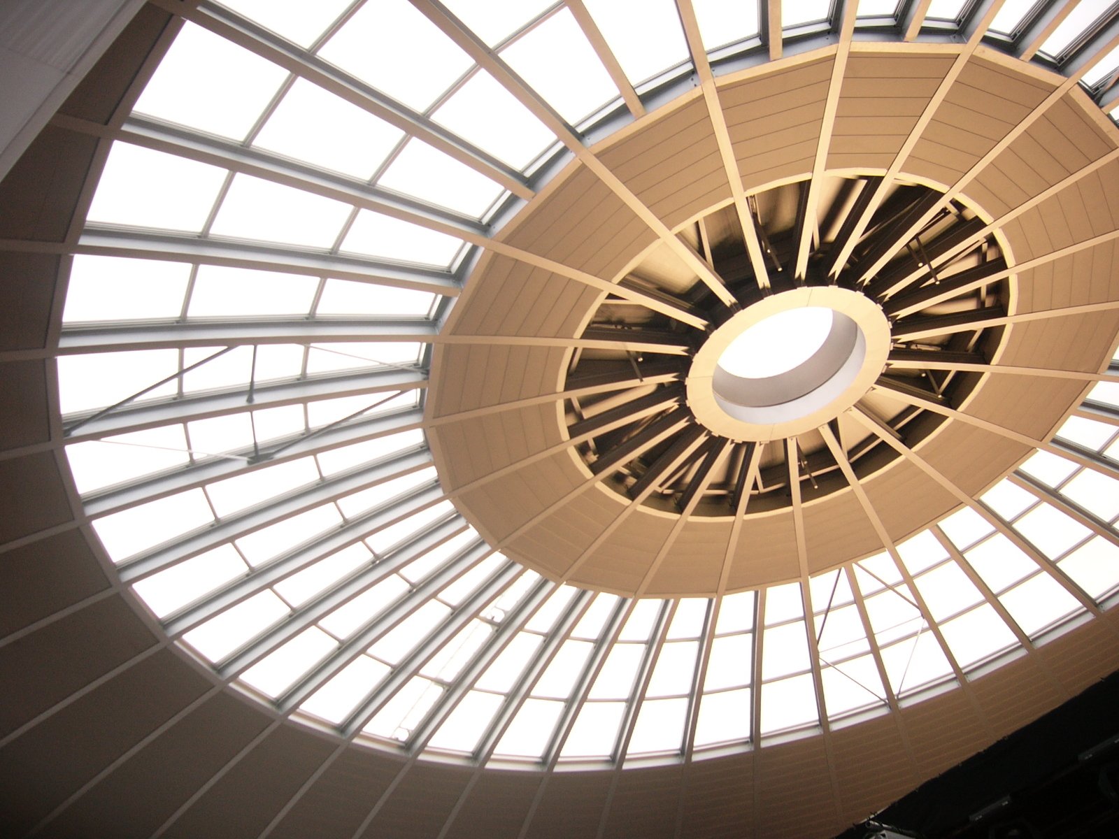 a very large dome ceiling with the light coming from inside