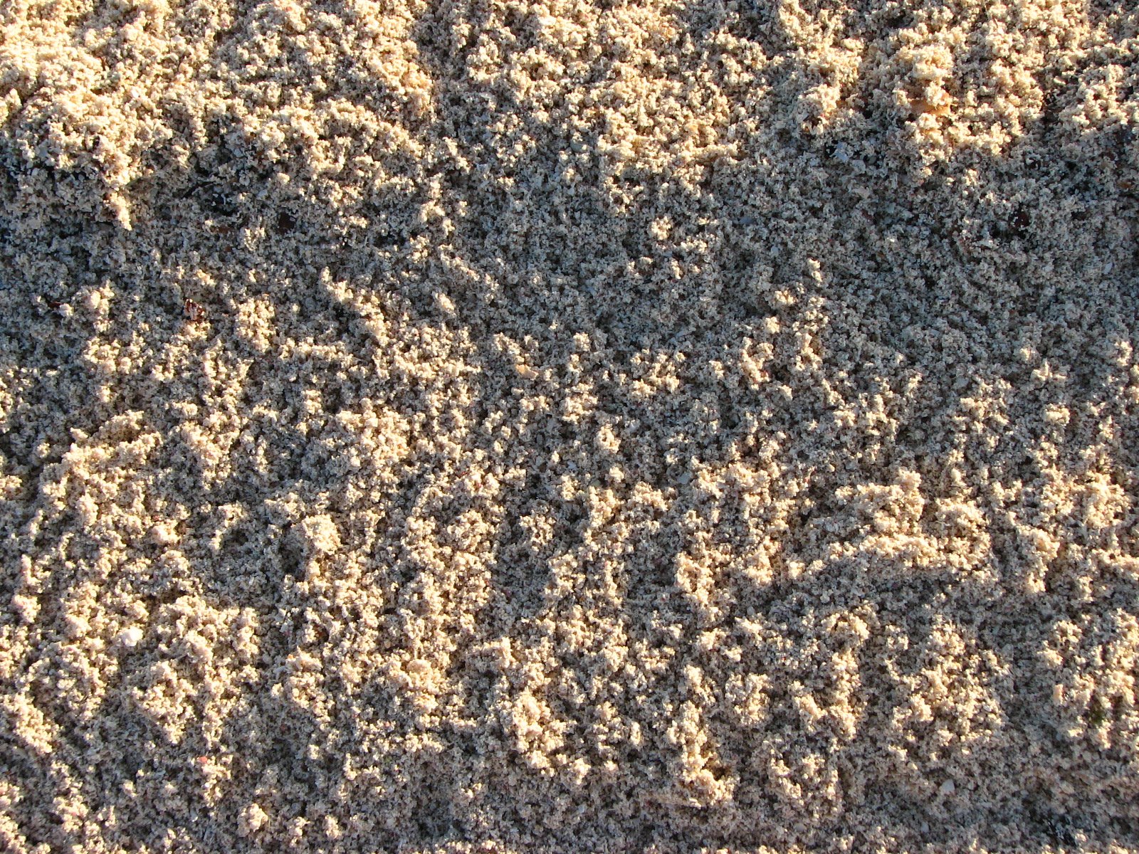 a black object on the ground and sand around