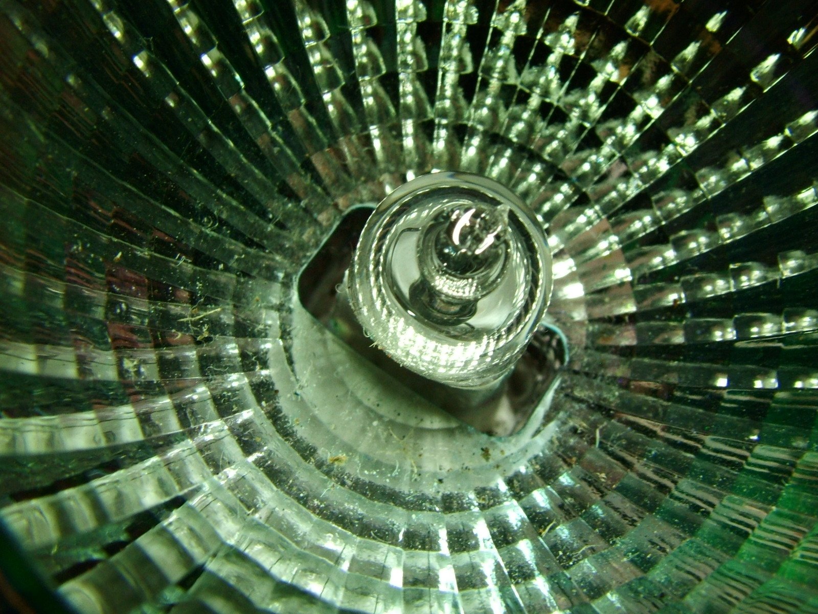 a very sharp looking looking object inside of some glass