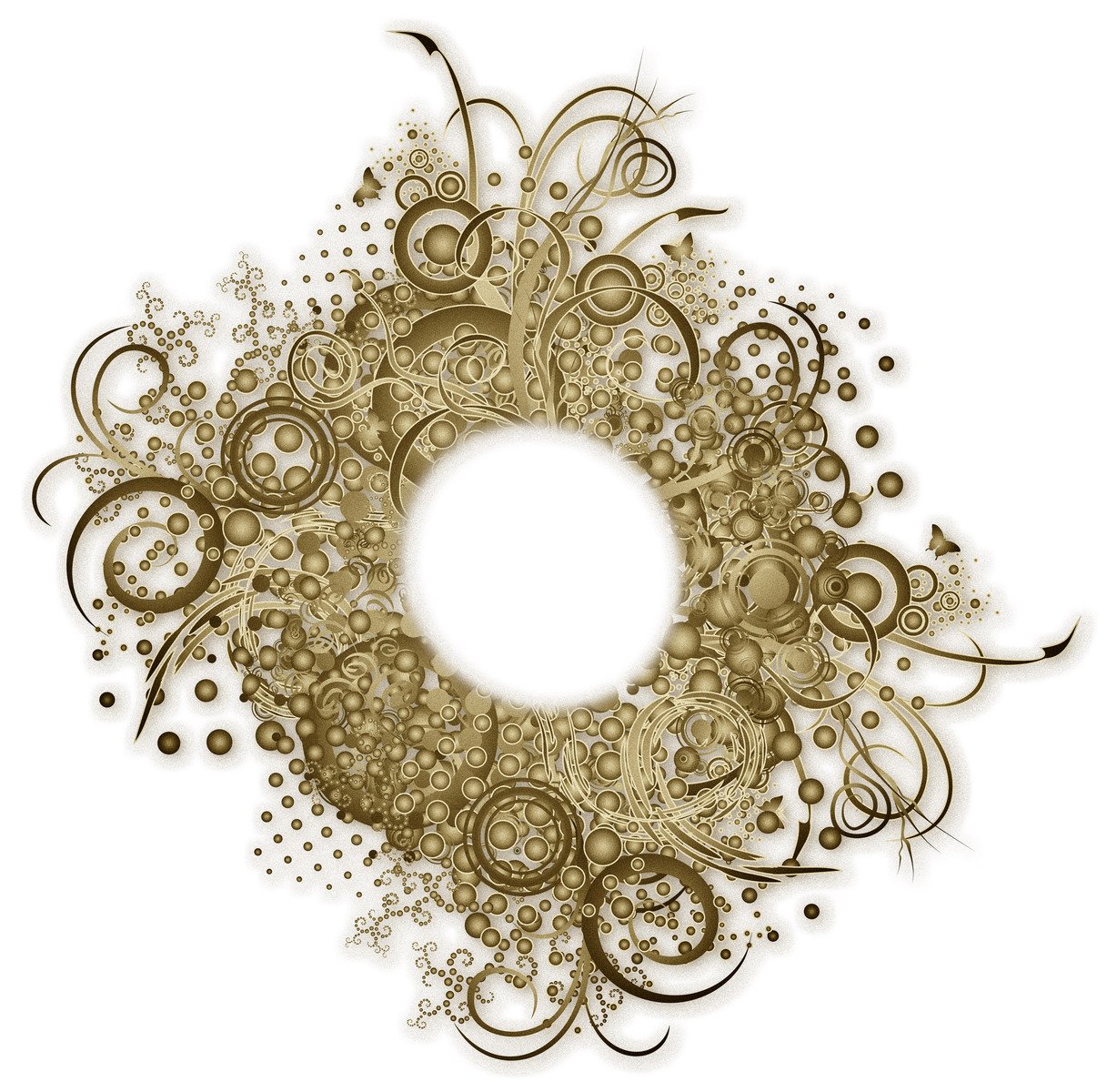a circular design on a white background