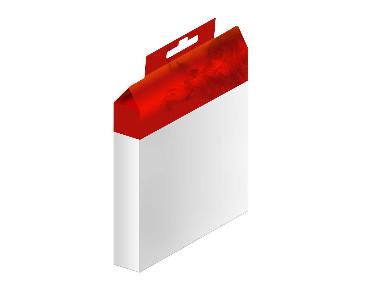 an illustration of a red and white paper folder