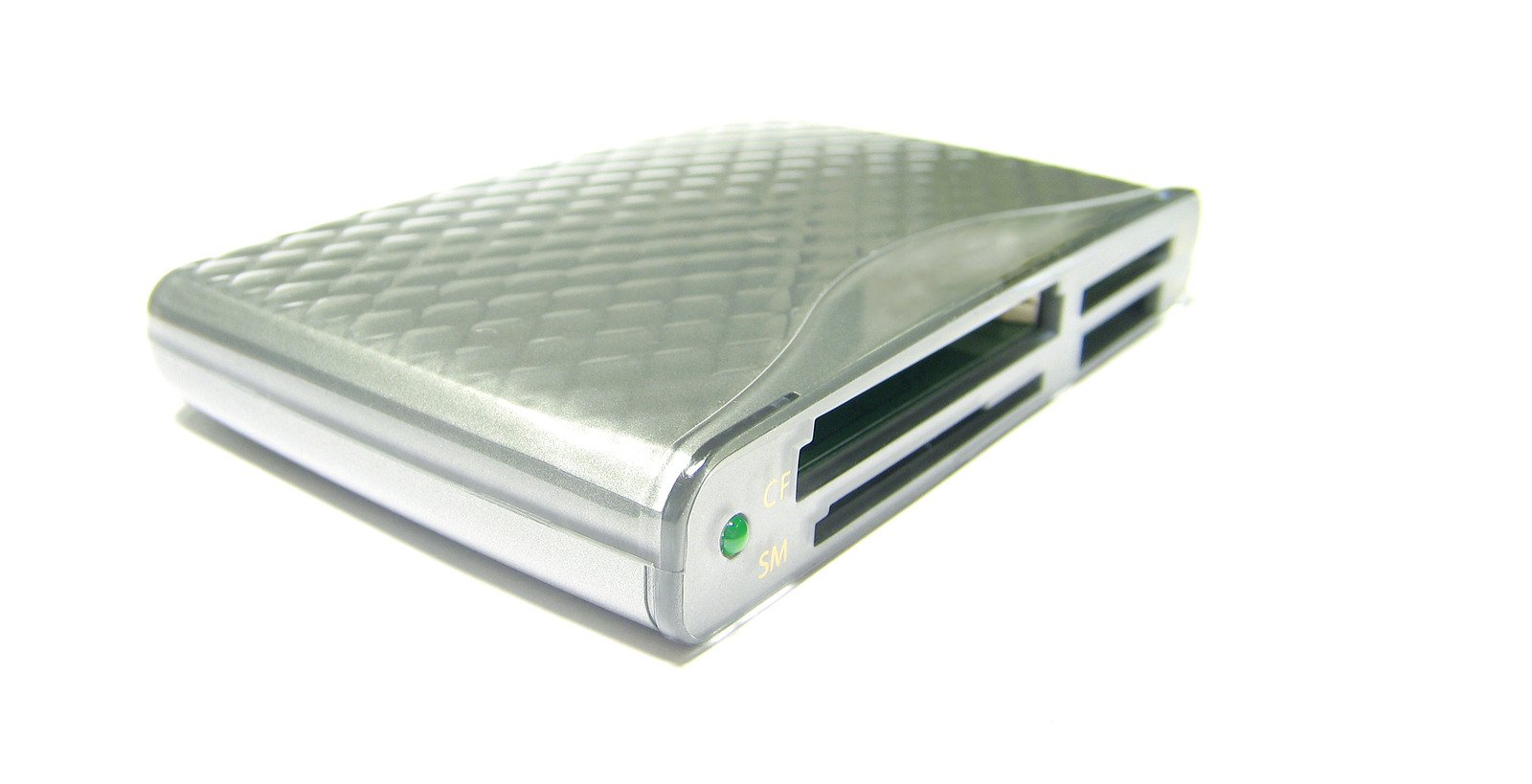 a external hard drive sitting in front of a white background