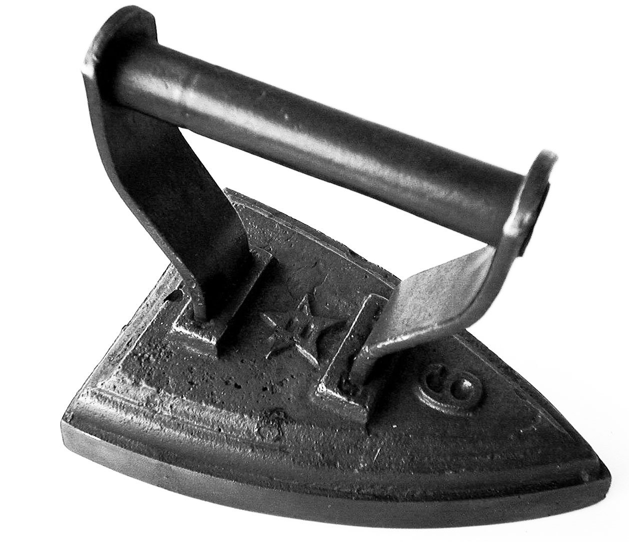a black grater on a white background
