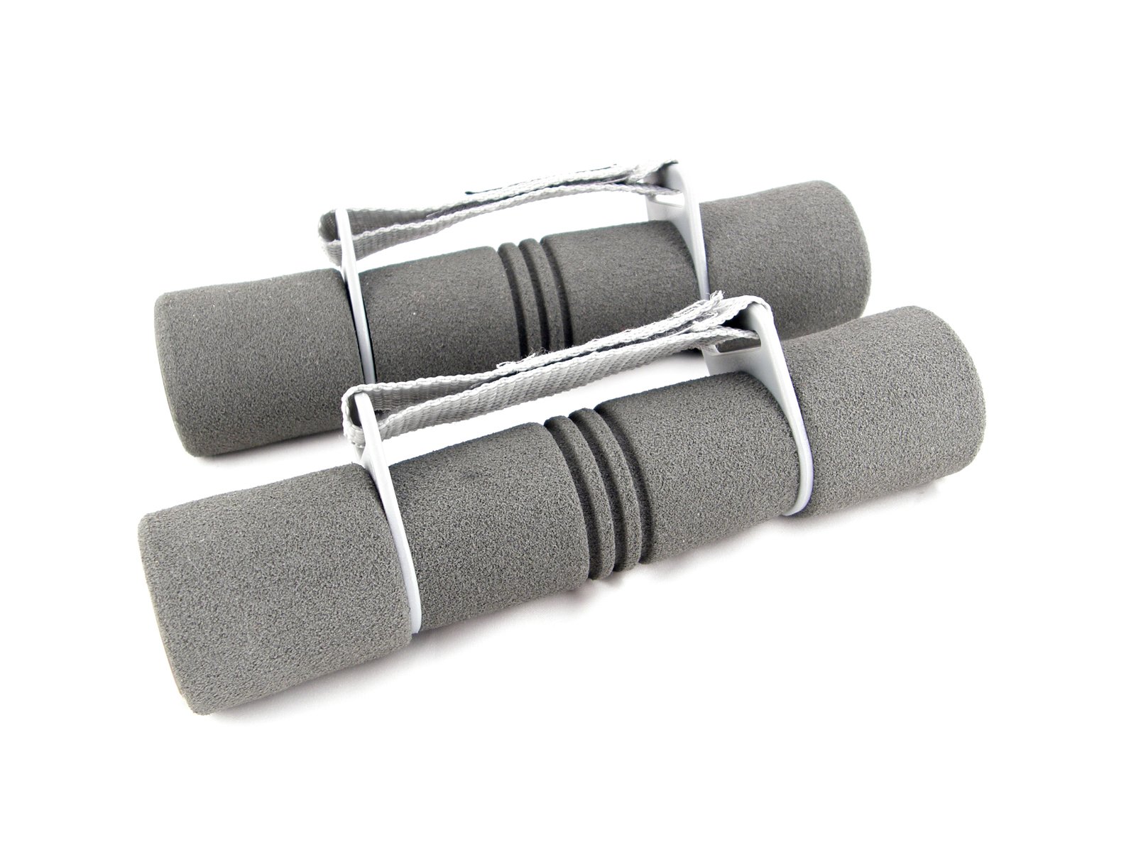 the two yoga mat set is black with grey stripes
