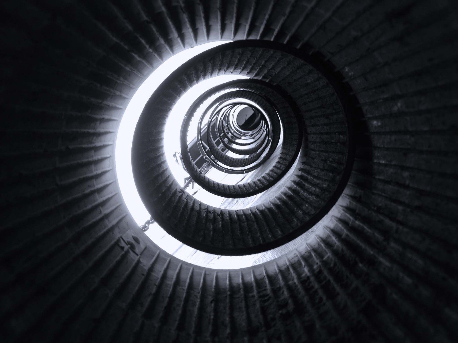 a black and white image of some spirals