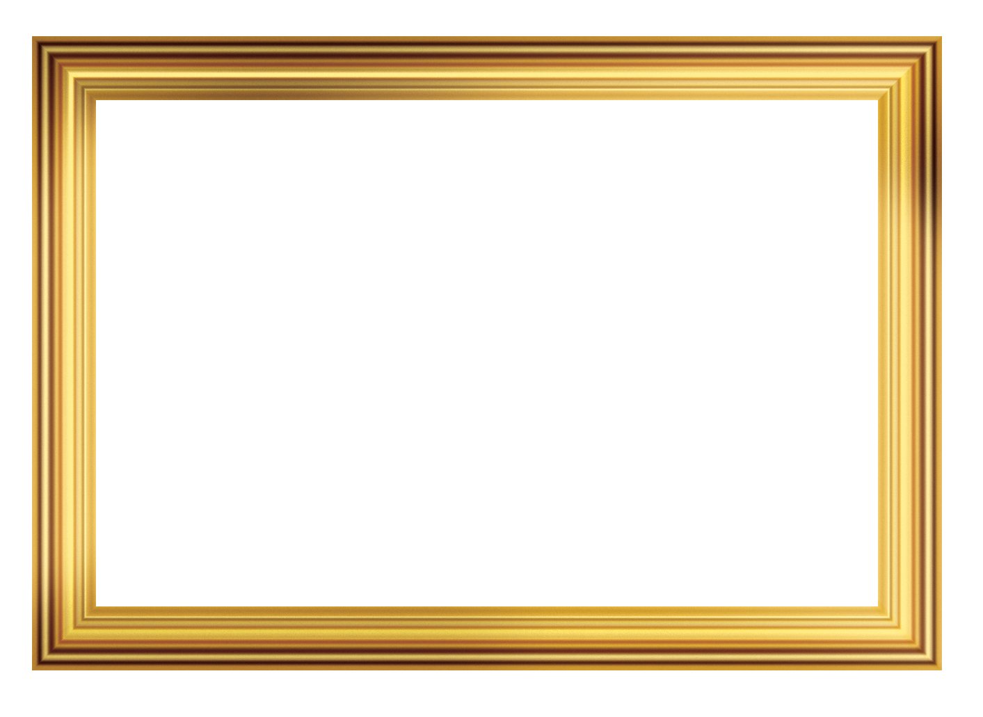 gold frame with no corners on a white background