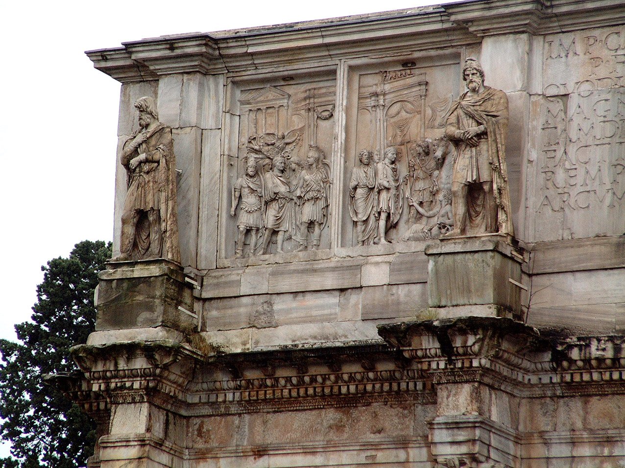 the architectural features on the top of a structure