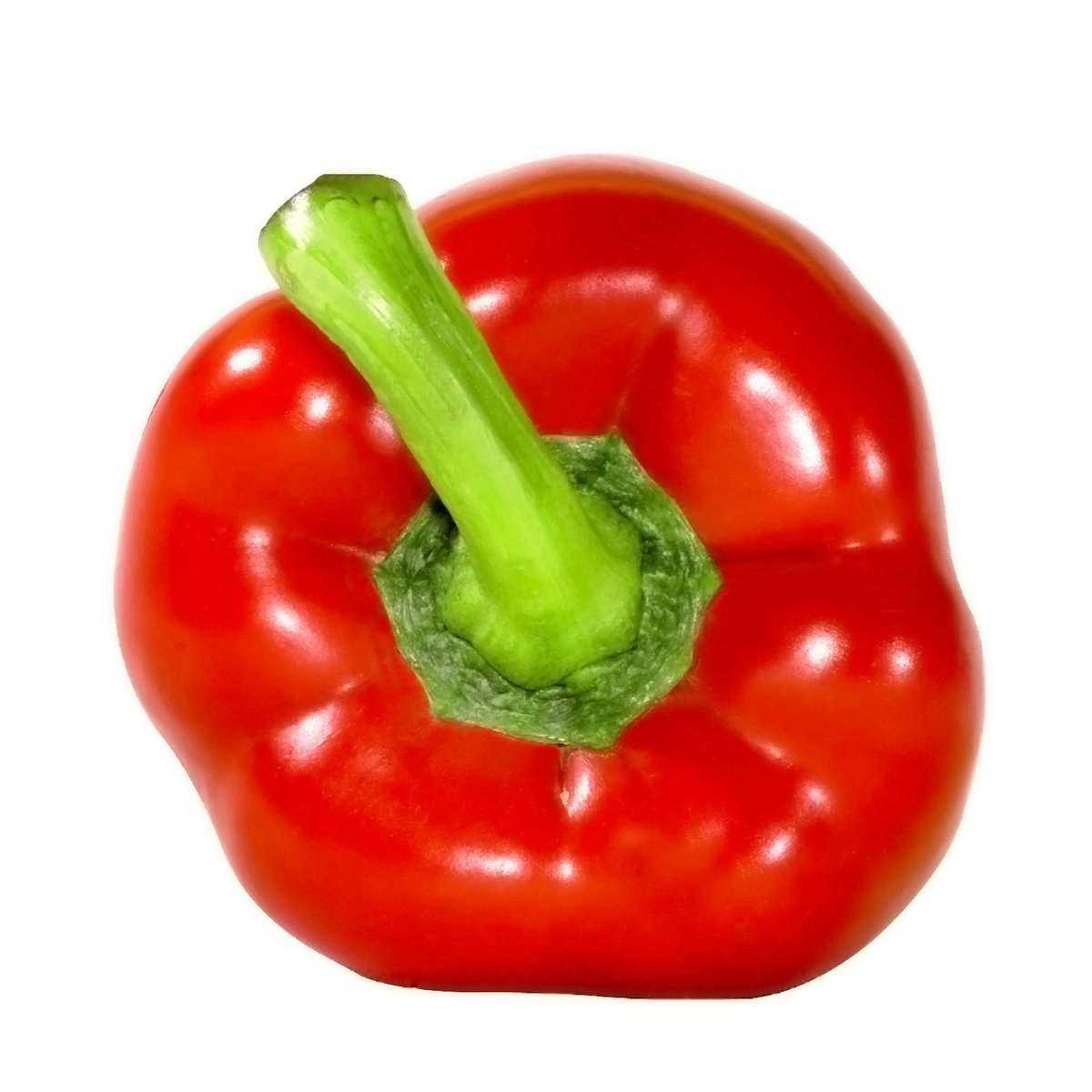 a close up view of a red pepper