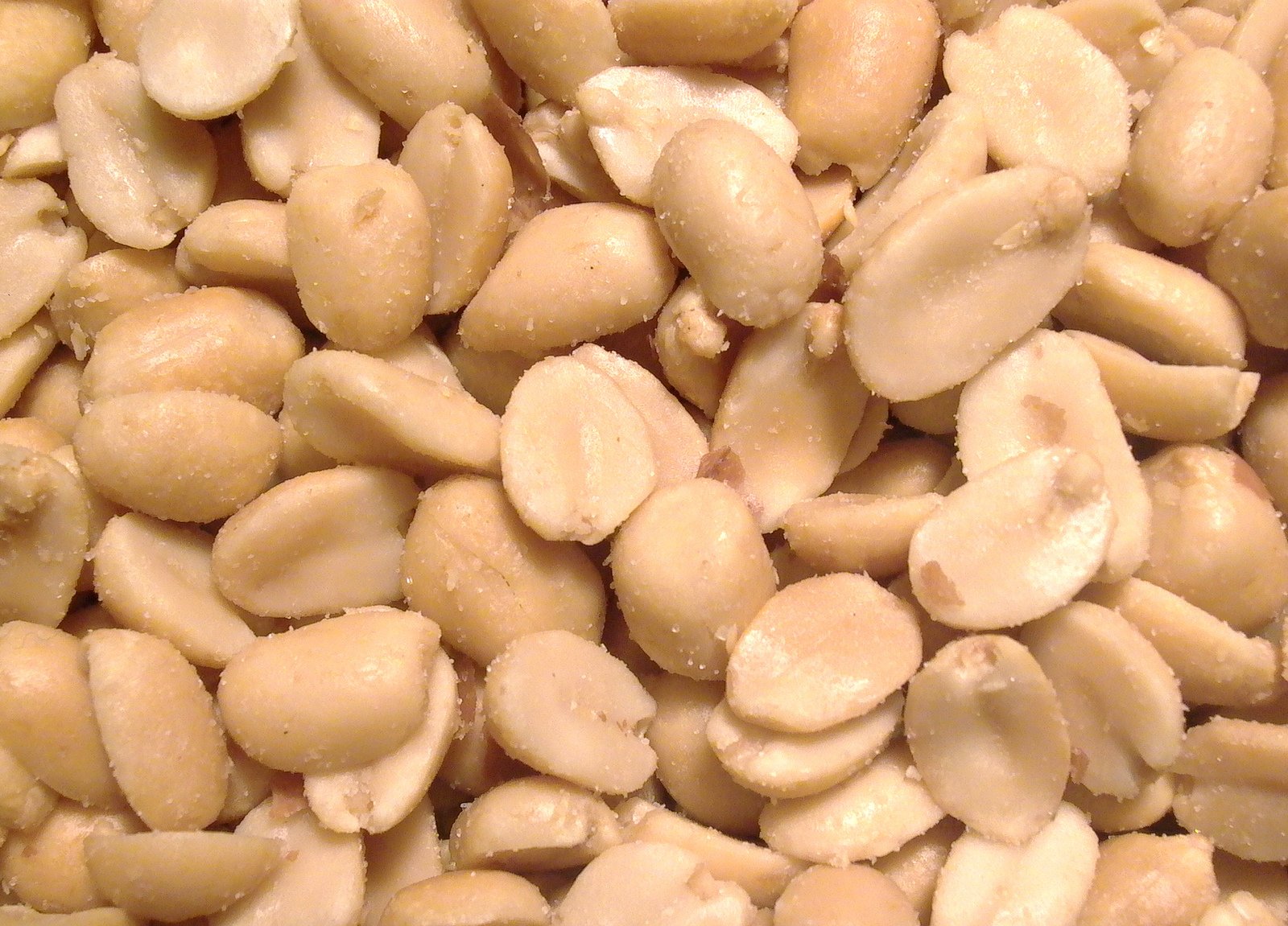 a closeup view of peanuts sprinkled with sugar