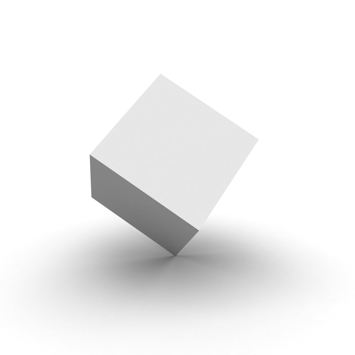 an empty square white object on a white background